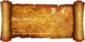 Mai Anita névjegykártya