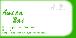 anita mai business card